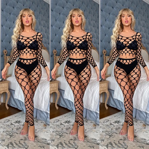 Sexy Lingerie Sleep Body Bodysuit Stockings Fishnet Catsuits Costume Tight Dress - Picture 18 of 41