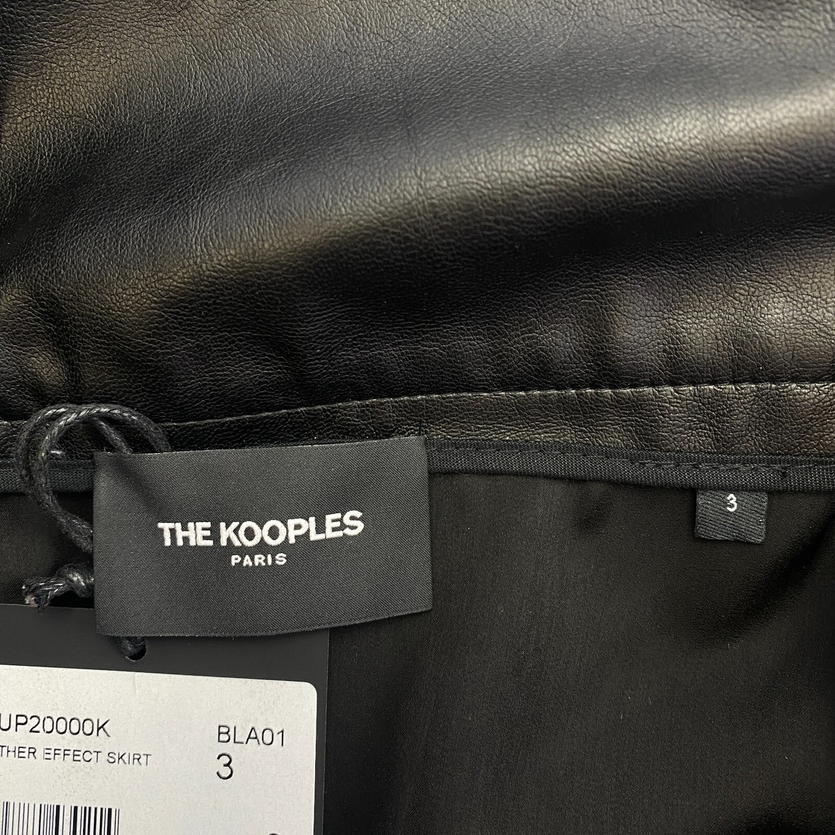 The Kooples Women Black Eco Leather Effect Skirt Size 3