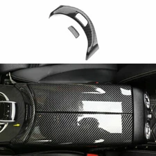For Benz C-Class 2015-2021 ABS Carbon Fiber Console Armrest Button Trim Decor 2X