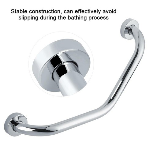STAINLESS STEEL DISABILITY GRAB RAIL SUPPORT HANDLE BAR BATHROOM SAFETY AID