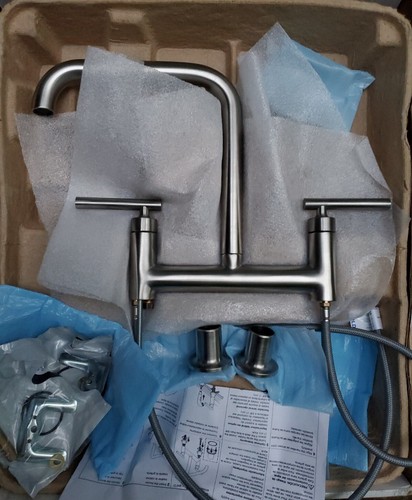 NEW Kohler Purist K-7547-4-VS Vibrant Stainless Deck-Mount Bridge Kitchen Faucet - Picture 7 of 7