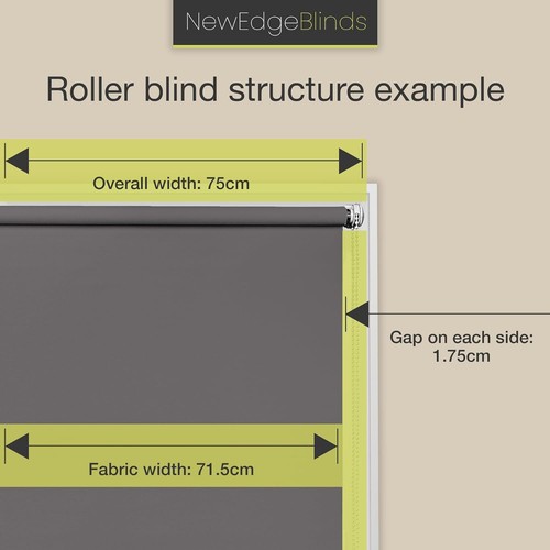 NewEdgeBlinds Thermal Insulating Blackout Fabric Window Roller Blinds 170cm Drop - Picture 19 of 132