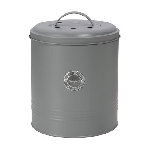 100% Genuine! TYPHOON Living Metal Storage Compost Caddy 2.5L Grey! - Picture 4 of 6