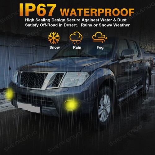 For 2012-2019 Subaru Outback Front Driving Bumper Fog Light Yellow Lens Lamp Set - Foto 7 di 13