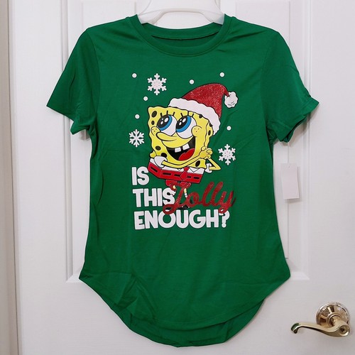 Spongebob Christmas Shirt Juniors Size Small (3-5)  NEW - Picture 10 of 12