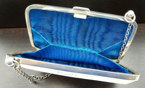 Antique 1914 Art Deco British Deakin & Francis Sterling Silver Evening Purse - Picture 8 of 9