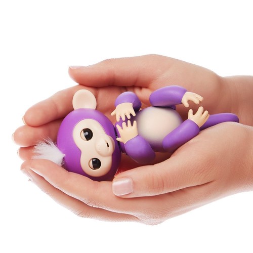 Mia Authentic Fingerlings Purple Monkey Baby with White Hair WowWee NIB - Picture 3 of 4