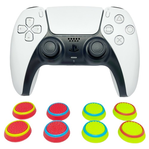 4 pares/8 piezas empuñaduras para pulgar cubiertas de palo tapas analógicas para controlador Sony PS5 FPS - Imagen 10 de 34