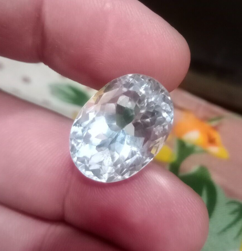 22 Carat Natural Hand Made Fancy Cut White Quartz Loose Gemstone From Pakistan - Picture 9 of 13