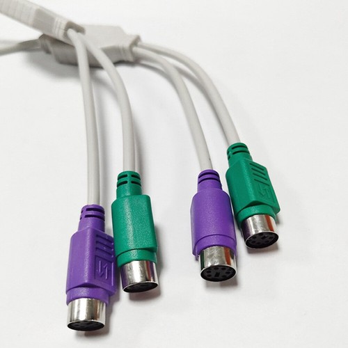 USB Male to 6Pin 6 Pin PS2 for PS/2 Female Extension Cable Y Splitter Connector - Picture 6 of 6
