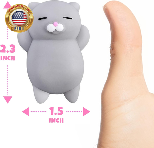 Squishy Cat Set - 2" Soft Silicone Kawaii Kitties, Top Stress Relief Toy 2025, U - Picture 6 of 9