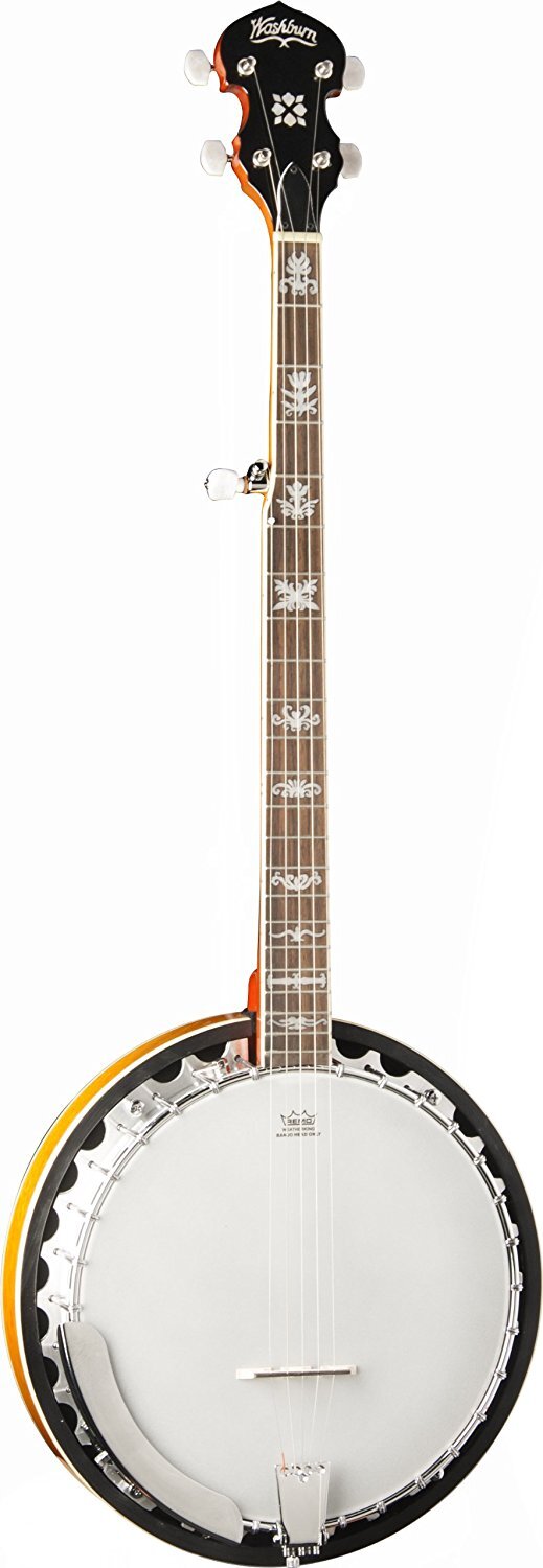 5-струнное банджо серии Washburn B10 Americana, глянцевое покрытие Sunburst