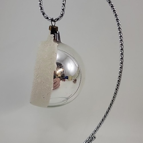 Vintage West German Glass Christmas Ornament Indent Reflector 2.5 Inch Mica - Picture 3 of 9