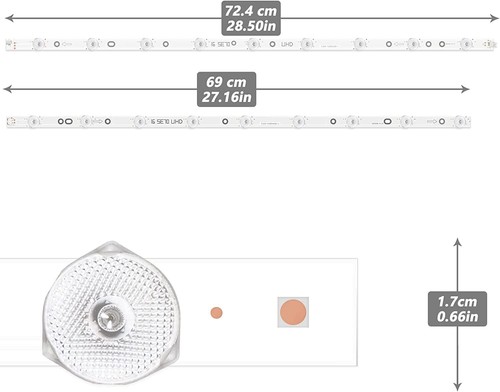 HPUY LB70006 V0_01/LB70006 V1_00 LED Strips for Vizio TV E70 E3 12PCS per Set - Bild 2 von 6