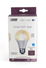 Feit Electric A19 E26 (Medium) Smart WiFi LED Bulb Soft White 60 Watt Equiv