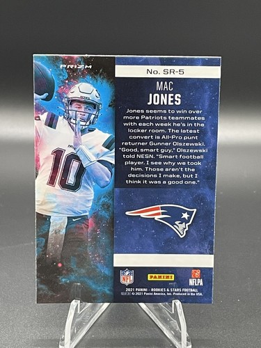 2021 Panini Rookies & Stars Mac Jones Stellar Rookies Silver Prizm RC Patriots - Picture 2 of 2