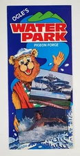 1990s Pigeon Forge Tennessee TN Ogle's Water Park Slides Vtg Travel Brochure