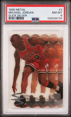 1995-96 l Slick Silver マイケルジョーダン 1995 METAL SLICK SILVER #3 MICHAEL JORDAN PSA 8 | eBay