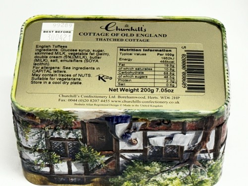 CHURCHILL S Cottage Of Old England Tudor Cottage Tin & Lid Bank - Picture 9 of 9