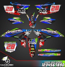 Color : Sticker 2 Autocollant de moto Arri/ère-plan graphique Sticker Decal for Yamaha YZ125 YZ250 YZ 125 250 1996 1997 1998 1999 2000 2001 Dirt Bike Autocollants