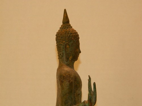Antique Buddhist Figure Late 19th (1880-1899) Century Bronze Southeast Asia - Picture 13 of 19