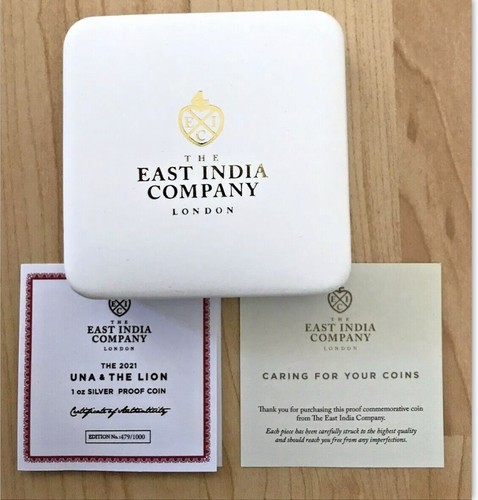 2021 Una and The Lion 1 oz Silver Proof NGC PF69 St  Helena BOX COA Mintage 1000 - Picture 5 of 5
