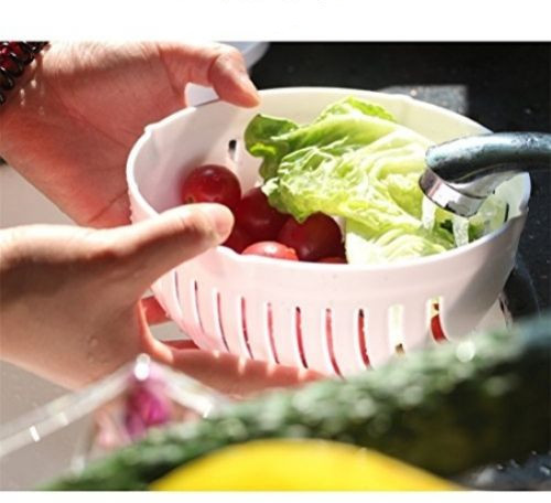 Ciotola taglia insalata frutta verdura slicer veloce pulito semplice scolapasta - Foto 3 di 8