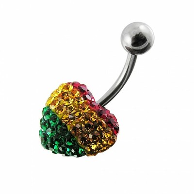 Jewelry & Watches Piercing Nombril Crystal En Acier Chirurgical 316l