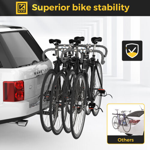 4-Bike Carrier Rack Hitch Mount 2" Swing Down Receiver Bicycle For Car SUV Truck - Picture 2 of 7