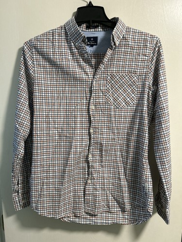 Camisa de hombre Ben Sherman manga larga talla M multicolor abotonada - Imagen 1 de 4