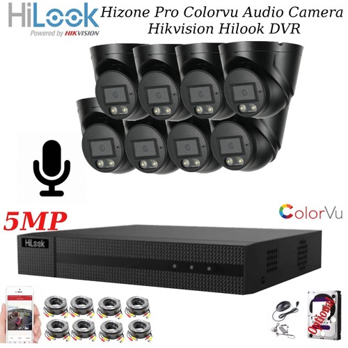 HIKVISION 5MP COLORVU CCTV SISTEMA 2K DVR EXTERIOR CÁMARA DE SEGURIDAD VISIÓN NOCTURNA KIT - Imagen 29 de 29