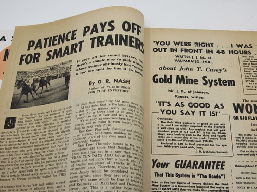 Turf Guide Magazine Horse Racing Smart Trainers Tropical Park Longshots Dec 1969 - Picture 5 of 10