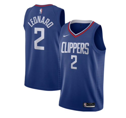 Nike Los Angeles Clippers Blue Kawhi Leonard Mens Swingman Jersey (56) XX-Large - Afbeelding 1 van 3