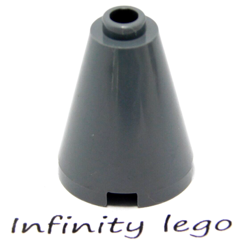 8 LEGO Cono Gris Azulado Oscuro 2 x 2 x 2 Ladrillo Redondo (3942) - (8 Piezas)