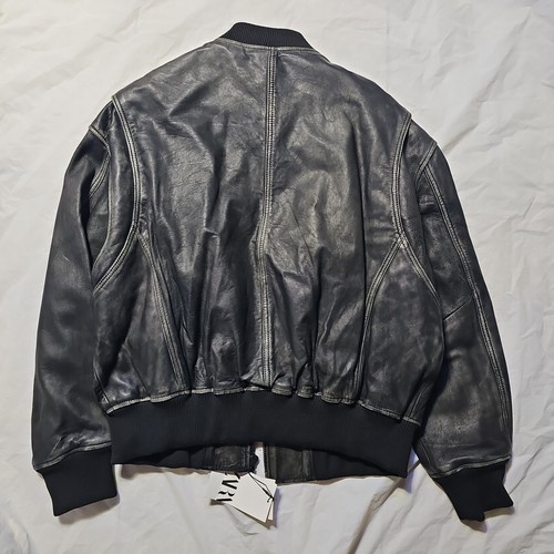 NUEVA CHAQUETA DE CUERO OVEJA DESGASTADA ZARA EFECTO VINTAGE S PEQUEÑA - Imagen 5 de 5