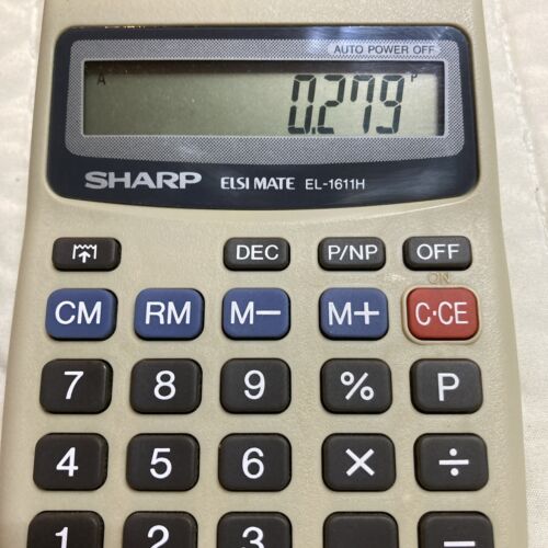 Sharp EL-1611H II Electronic Printing Calculator w/ Power Adapter - Picture 6 of 6