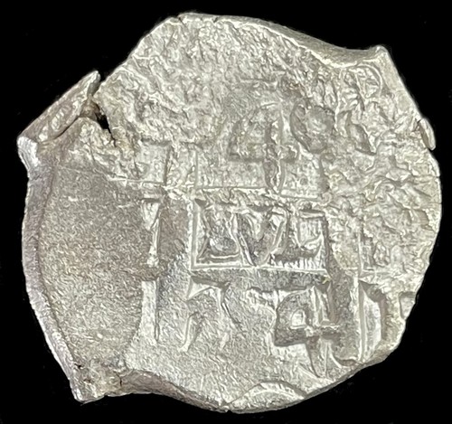 1754 SILVER BOLIVIA POTOSI 4 REALES FERDINAND VI SALVAGED COB UNKNOW SHIPWRECK - 第 2/4 張圖片