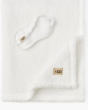 NEW Ugg Original Faux Shearling Throw Blanket  Eye Mask Sleep Set Natural Ivory