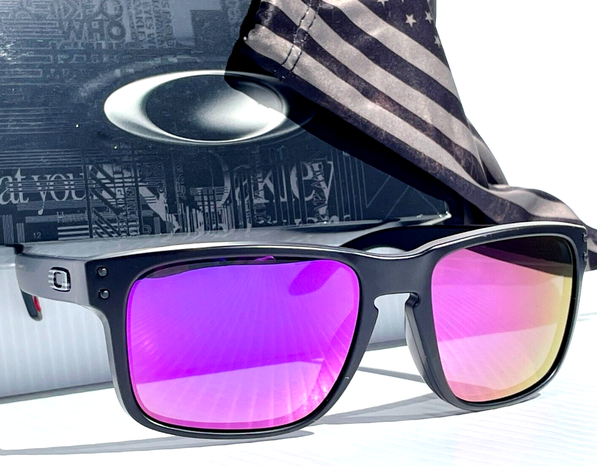 Oakley Holbrook Matte Black USA Tonal Flag POLARIZED Galaxy Violet