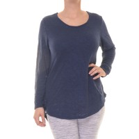 Style & Co. Women's Industrial Blue Top Size L on sale Style & Co. Women's Industrial Blue Top Size L on sale