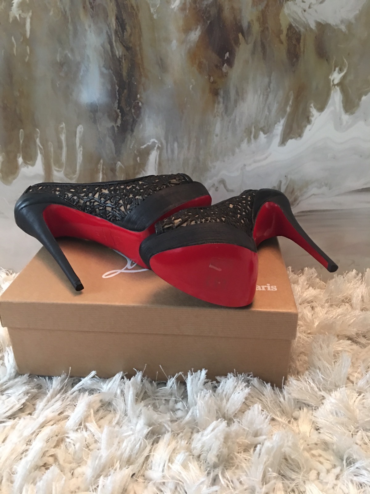 1395 Christian Louboutin Pampas Laser Cut Platform Peel Heels Heels Heels Sz 39 30dd9d 1395 Christian Louboutin Pampas Laser Cut Platform Peel Heels Heels Heels Sz 39 30dd9d