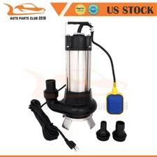 110V 1.5HP Sump Pump Industrial Sewage Cutter Grinder Cast iron Submersible New