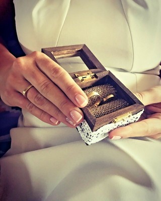 Wedding Ring Holder Engagement Ring Box Marry Me Box Ceremony Ring