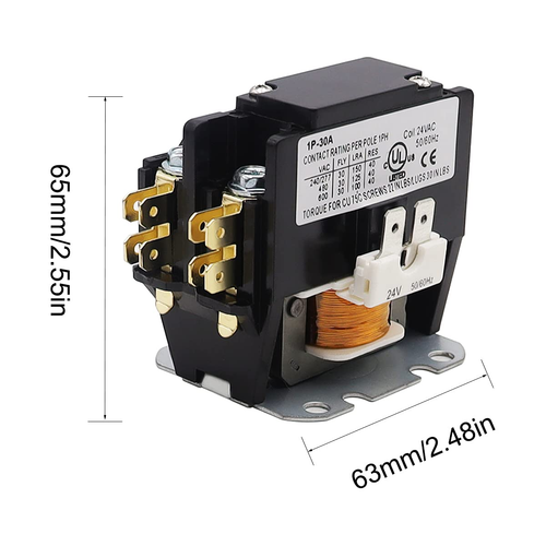 Tnisesm Schwerlast 1 Pol 30 AMP 24 V AC Kompressor Schütz Klimaanlage - Bild 2 von 12