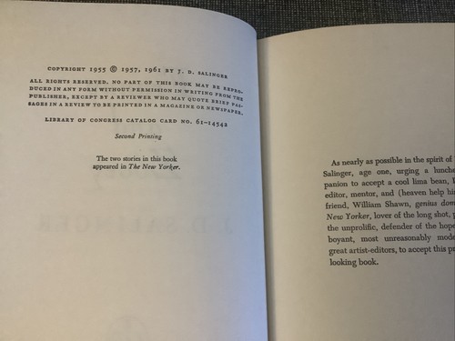 1961 FIRST EDITION 2nd Printing J. D. Salinger FRANNY AND ZOOEY w/ dust jacket - Bild 6 von 10