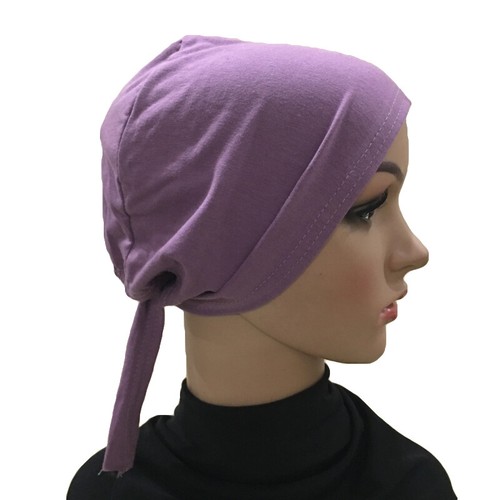 Muslim Under Scarf Cotton Inner Cap Hijab Women Headwear Cover Amira Hat Bonnet - Picture 8 of 54