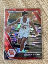 2021 Panini Prizm Draft Picks QUENTIN GRIMES Red Cracked Ice Rookie RC #46