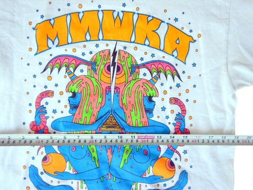 Mishka NYC Men's Designer White Trippy 100% Cotton T-Shirt - Medium Made In USA - Bild 3 von 8