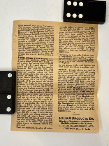 Halsam U.S. Capital Building Dominoes in Box Vintage 1940s Complete Set - Picture 11 of 11