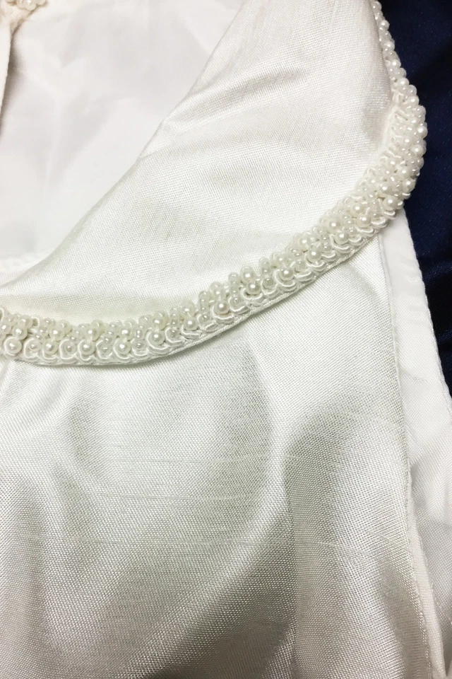 Bonnie Jean Girls Dress White Navy Flower Easter Formal Dress B40303 $58 - Image 3 of 4